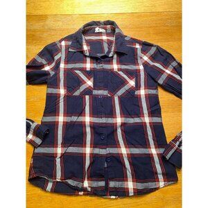 Plaid Button-Up Long Sleeve Shirt For Men